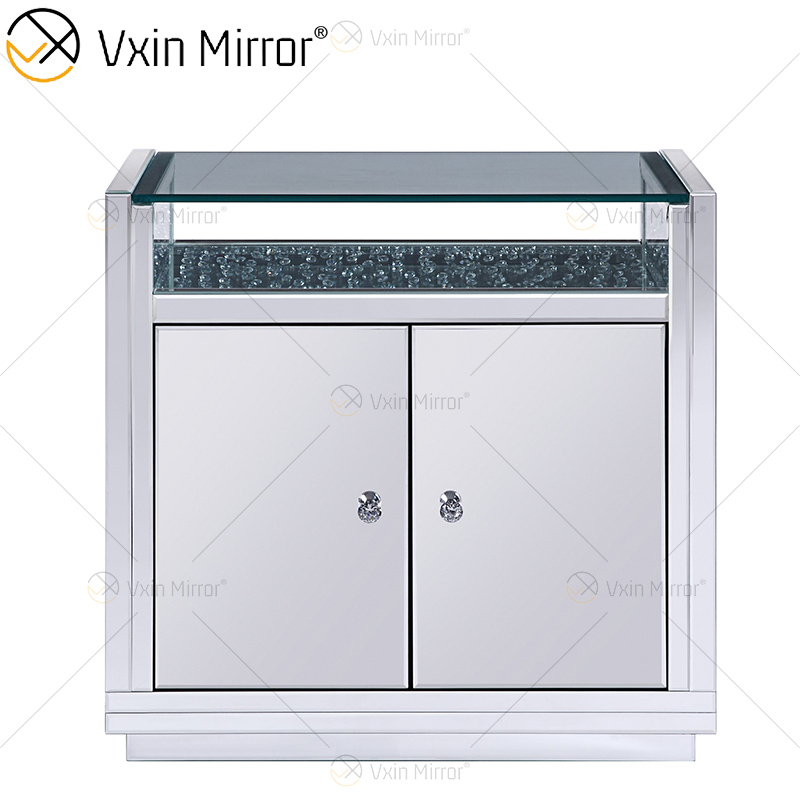 LED تصميم WXF-2124 مثمن الخرز الأزياء مرآة ماكياج مجلس الوزراء مباراة LED مرآة مخصص التوصيل