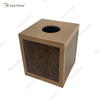Vxin Mirror WXB-003 صندوق مناديل وجلد خشبي بني فاخر لديكور المنزل