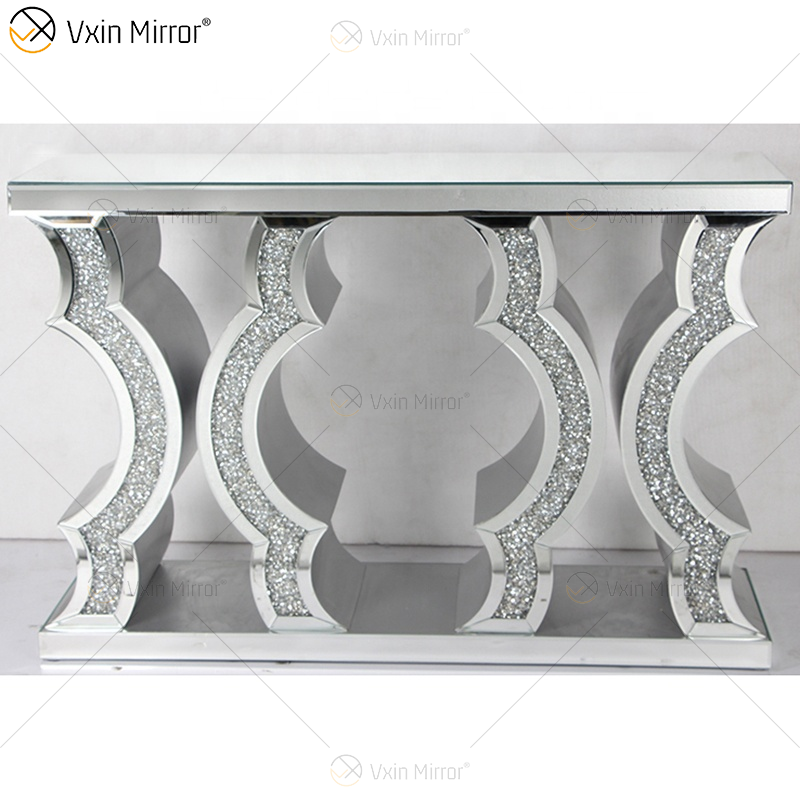 WXWF-513 سعر المصنع بالجملة آرت ديكو العتيقة مع طاولة زجاجية منحنية