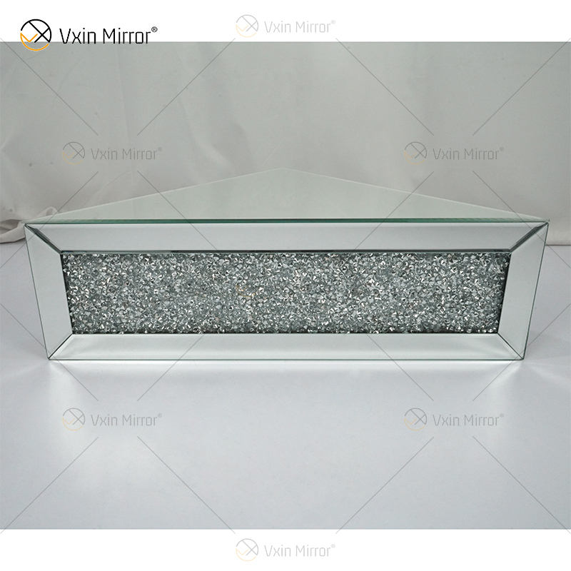 Vxin Factory Supply WXF-152 الفضة جدار ديكور الفضة المطحون الماس مرآة جدار الجرف