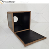Vxin Mirror WXB-003 صندوق مناديل وجلد خشبي بني فاخر لديكور المنزل