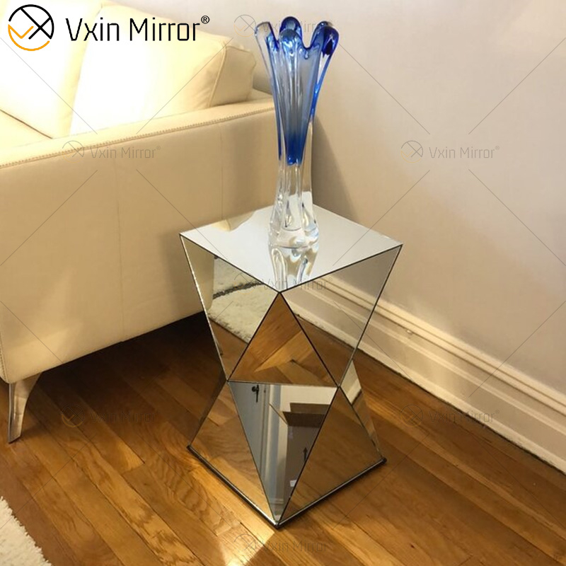 تصميم عصري دائري أسود معكوسة السرير الجانبي طاولة Leib بلوك نهاية طاولة كريستال وحدة تحكم طاولة للأرائك WXWF-953