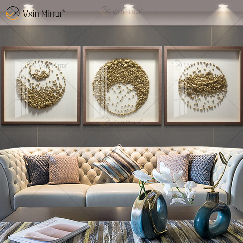 التصميم الحديث Vxin WXPA-015 المعادن جدار ديكور فني ديكور المنزل قطع غرفة المعيشة الفاخرة للمنزل مجموعة للبيع