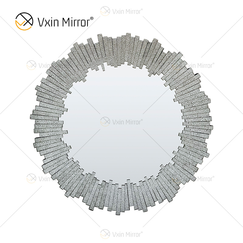 تصميم جديد WXM-1131 جدار ديكور الماس الظل الفضة الجدار شنقا مرآة