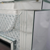 حار بيع WXWF-1097 Sparkle Electric LED Crystal Crushed with Crystal Insert Mirror Fireplace