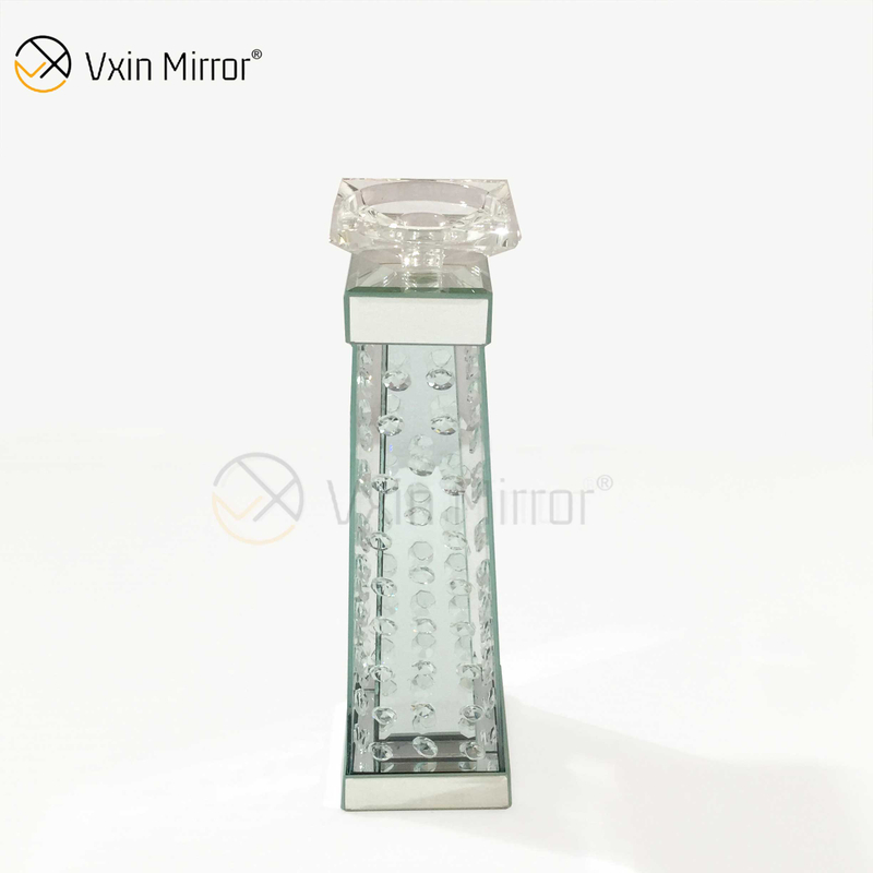 المصنع بالجملة Vxin Mirror WXCH-07 حامل شمعة زجاج كريستال خشبي