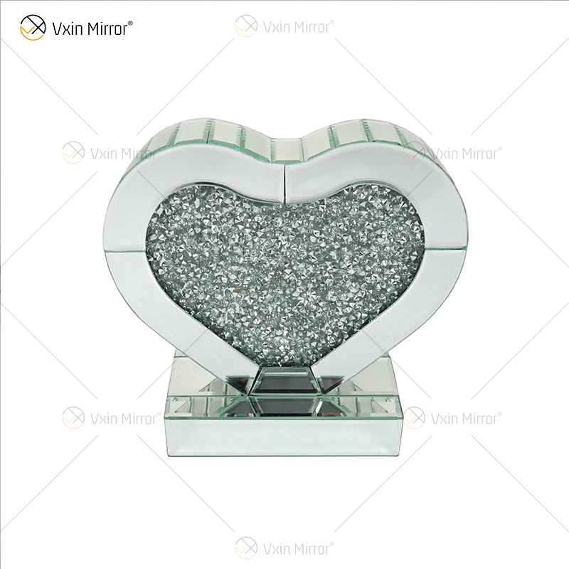 ديكور المنزل توريد مصنع Vxin End Table WXF-155 الفضة المطحونة الماس مرآة الجانب الجدول