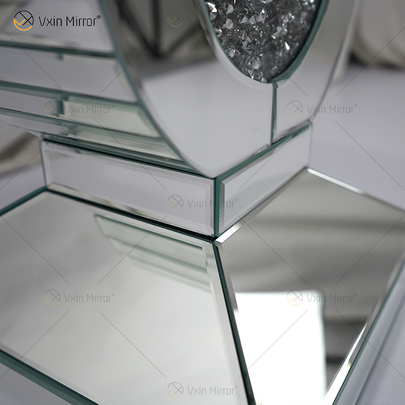 مصنع توريد طاولة جانبية Vxin End Table WXF-157 فضية مطحونة بمرآة الماس مع درج