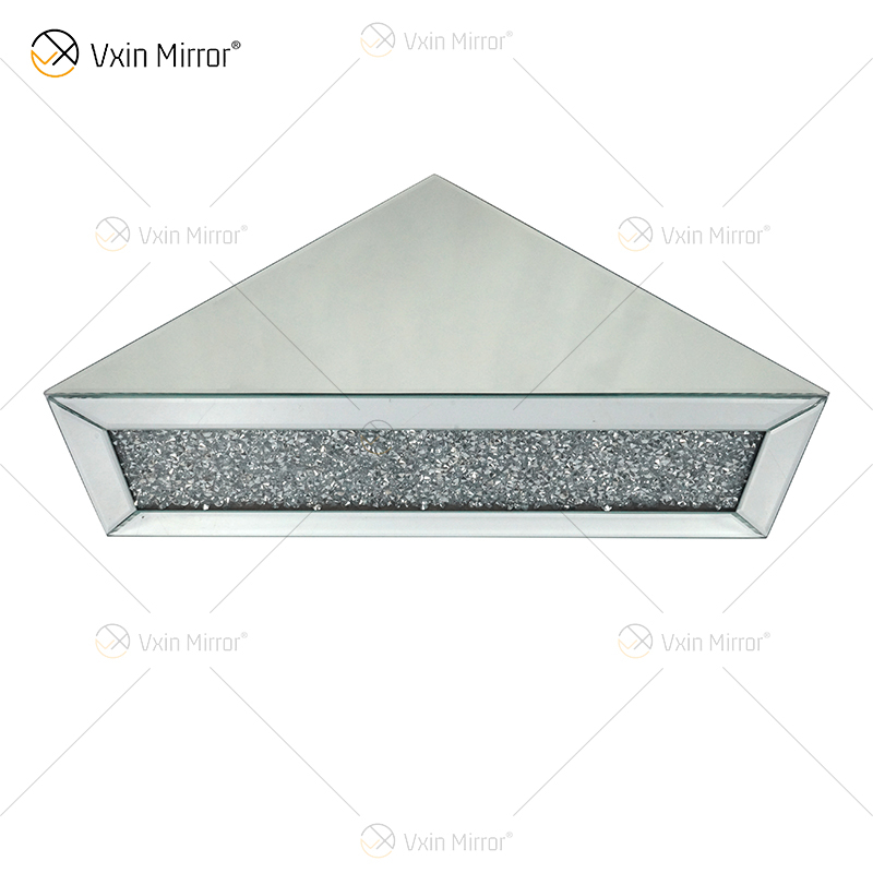 Vxin Factory Supply WXF-152 الفضة جدار ديكور الفضة المطحون الماس مرآة جدار الجرف