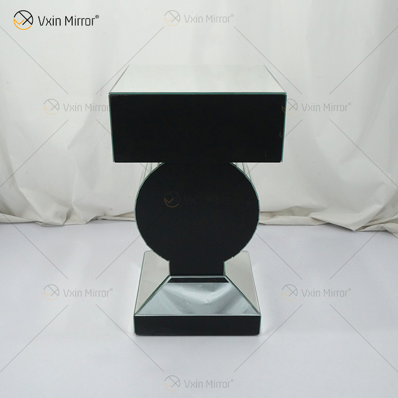 مصنع توريد طاولة جانبية Vxin End Table WXF-157 فضية مطحونة بمرآة الماس مع درج