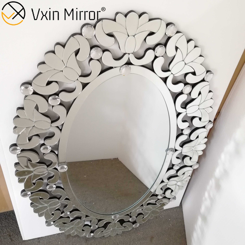 عالية الجودة مصنع Vxin مرآة الأثاث الفضي الكريستال طاولة وحدة التحكم الخشبية مع مرآة