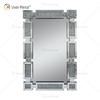 مستطيل تصميم جديد Vxin WXM-1149 جدار ديكور الفضة المكسر الماس الجدار شنقا مرآة الحائط مرآة