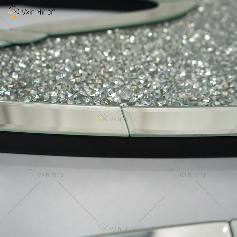 أجنحة الماس المرآة المكسرة بمرآة الكريستال الماسي جدار الفن Love Home Bling Sparkly WXM-1150