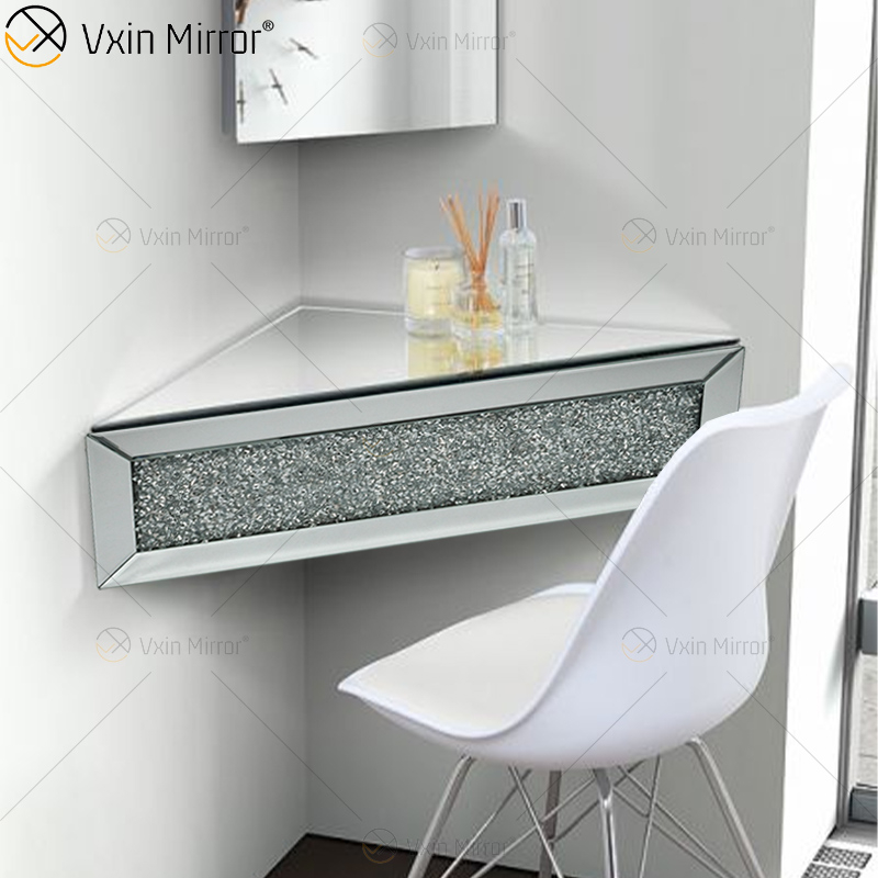 Vxin Factory Supply WXF-152 الفضة جدار ديكور الفضة المطحون الماس مرآة جدار الجرف