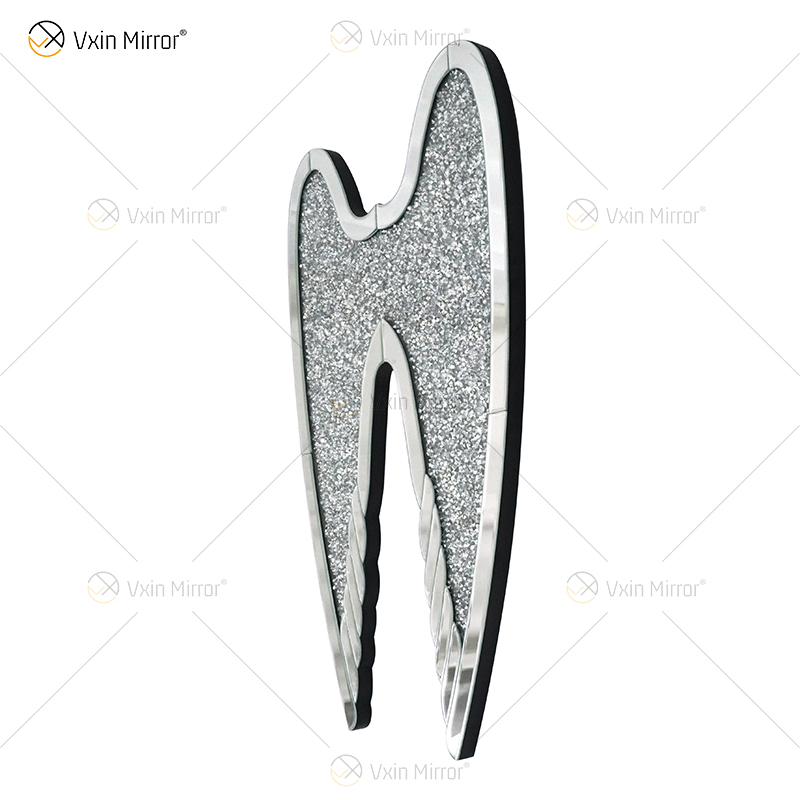 أجنحة الماس المرآة المكسرة بمرآة الكريستال الماسي جدار الفن Love Home Bling Sparkly WXM-1150