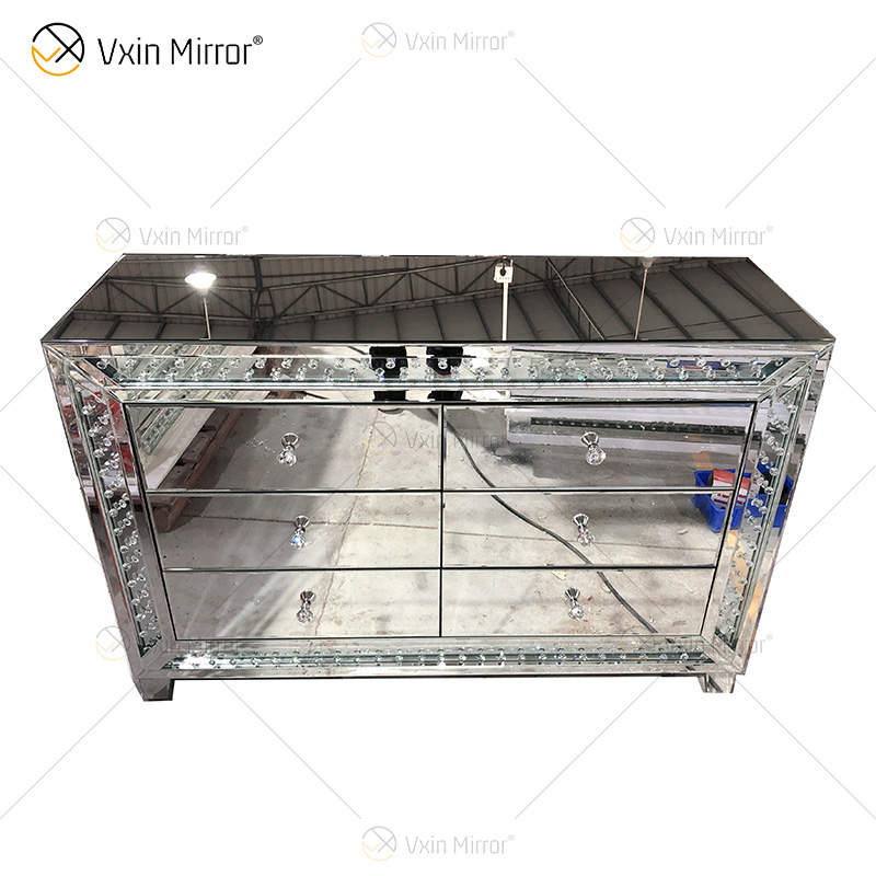 حار بيع تصميم جديد WXF-2139 LED مثمنة أزياء بسيطة ماكياج مرآة مجلس الوزراء مباراة LED