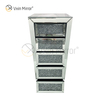 Vxin مرآة فضية مطحونة WXWF-707 Diamon منضدة مشطوفة طاولة بجانب السرير مع 5 أدراج وطاولة سرير معكوسة