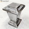 مرآة Vxin WXF-725 حديثة مستطيلة الماس معكوسة طاولة جانبية ثلاثية الأبعاد مرآة نهاية طاولة لغرفة المعيشة
