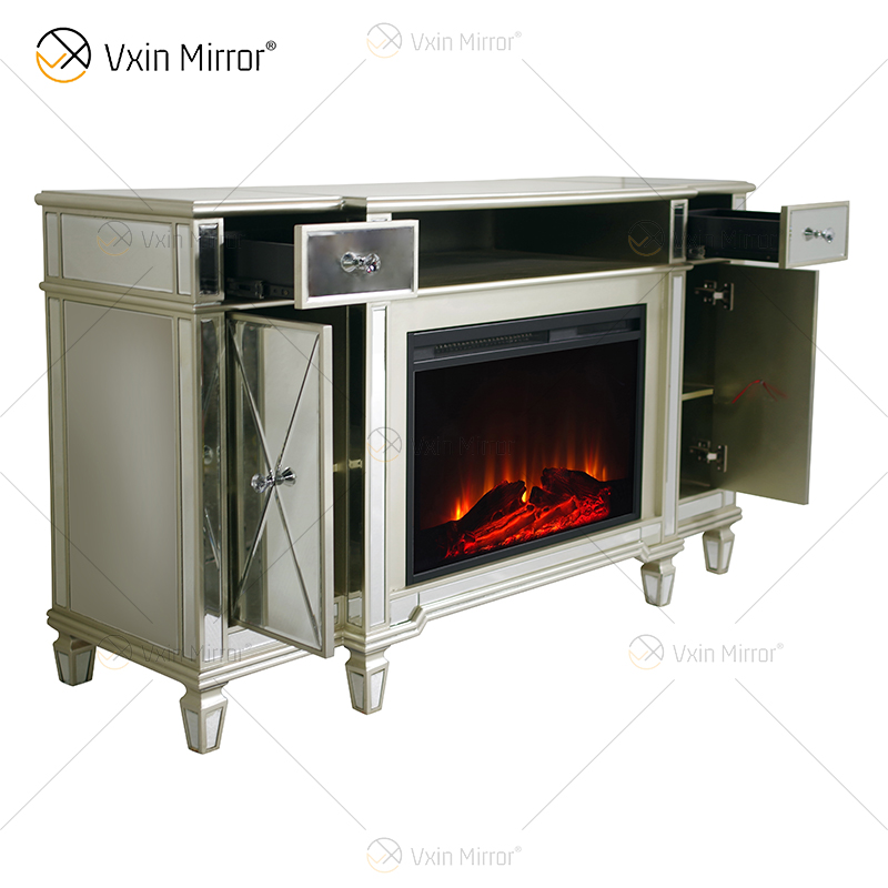 كلينجتون ، مدفأة معكوسة ، وحدة تحكم وسائط ، مدفأة كهربائية ، مدفأة معكوسة ، حامل تلفزيون ، خزانة WXF-413