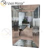 Design Wall Decoration WXM-1529 مرآة حائط فنية فضية مستطيلة للتعليق على الحائط