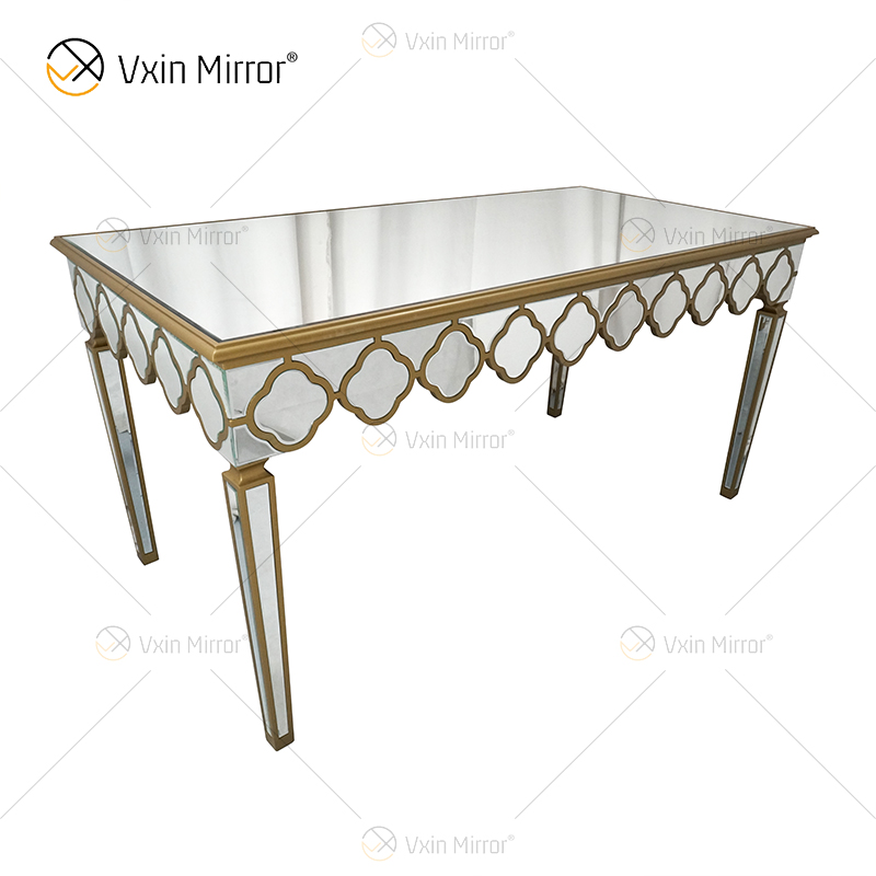 Facoty Supply End Table Luxury WXF-668 طاولة قهوة عاكسة محلية الصنع من الذهب الخالص