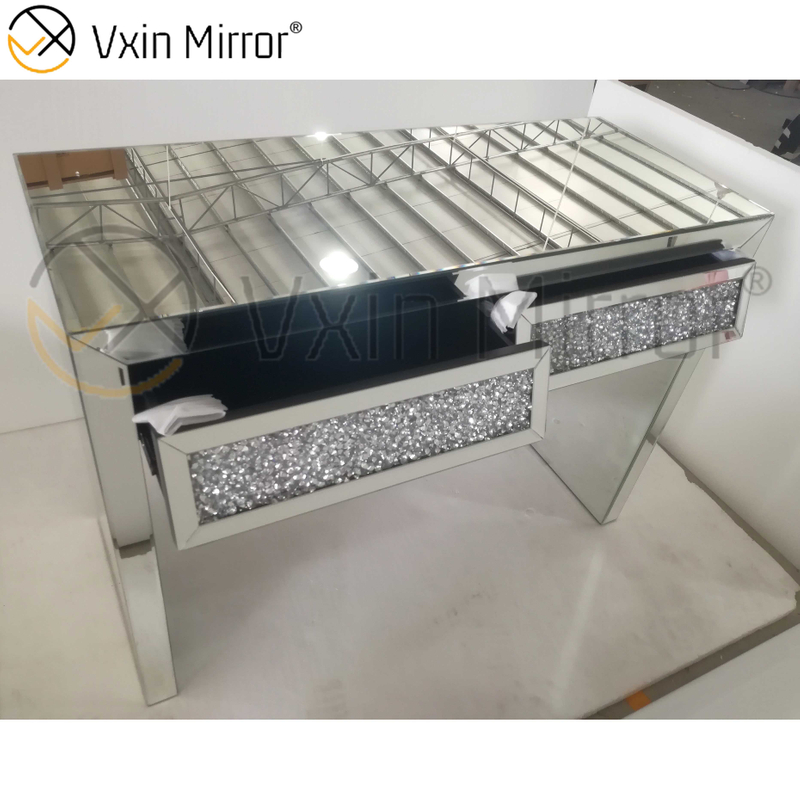 طاولة كونسول معكوسة VXin WXWF-710 بدرجين مكسران من الماس بيفال طاولة جانبية فضية