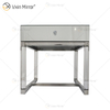 Vanity Modern WXF-139-2 منضدة أثاث من الزجاج الفضي الأكريليكي مع أدراج وطاولة بجانب السرير معكوسة لغرفة النوم