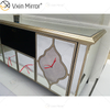 أثاث برلين المزخرف WXF-680 Anti Champagne Gold TV Stands Cabinet مع درجين وأبواب