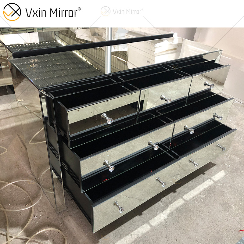 حار بيع WXWF-817 مجلس الوزراء الطراز الحديث مع المزيد من الأدراج تصميم غرفة المعيشة أو غرفة الطعام خزانة فضية