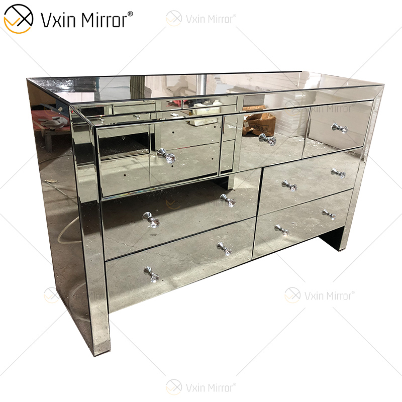 خزانة ذات طراز كلاسيكي WXF-817 أدراج المعطي الفضية الحديثة خزانة ذات حجم مخصص