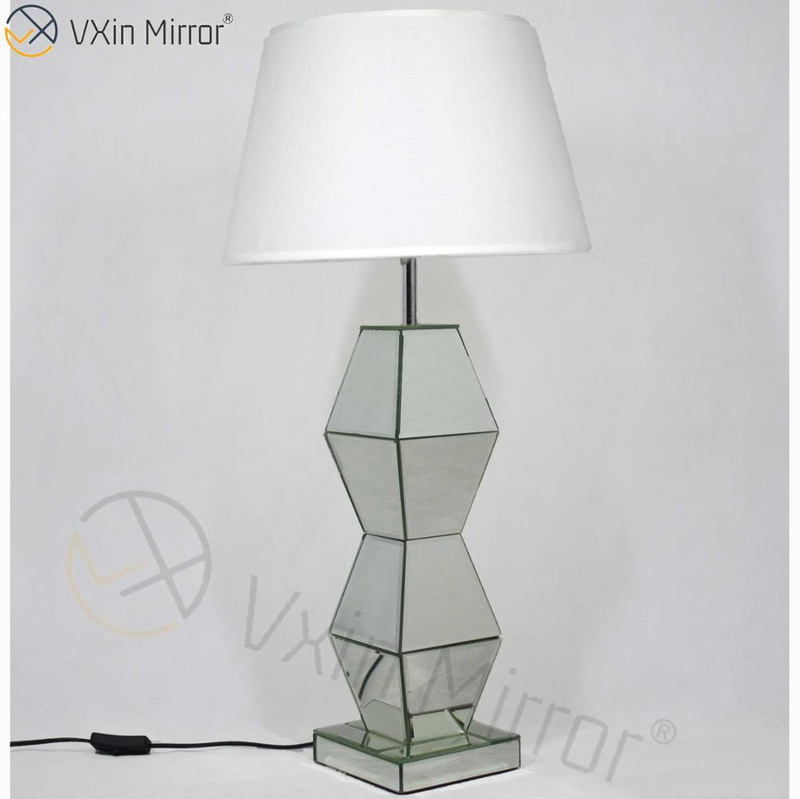 تصميم جديد WXTL-005 أثاث غرفة النوم الحديثة مصباح مرآة طاولة فضية مع مصباح مرآة عاكس الضوء
