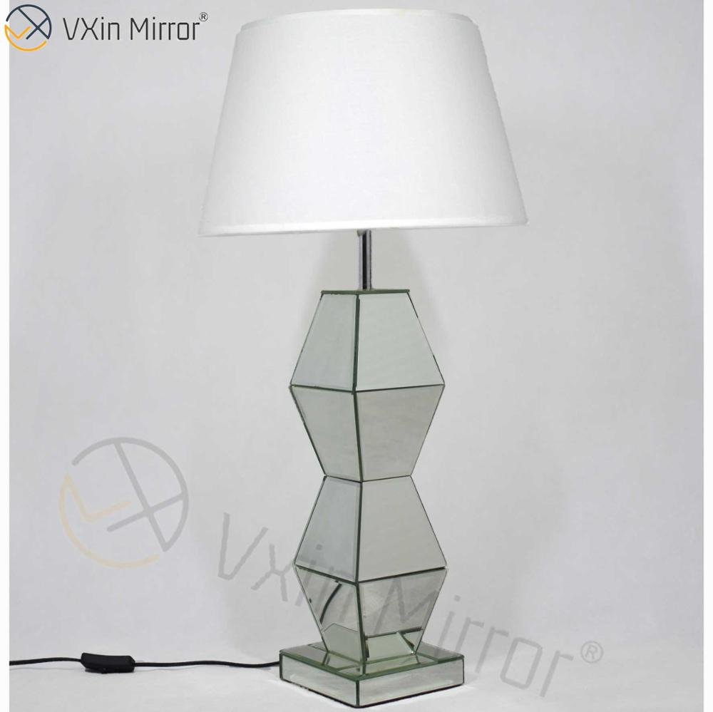 تصميم جديد WXTL-005 أثاث غرفة النوم الحديثة مصباح مرآة طاولة فضية مع مصباح مرآة عاكس الضوء