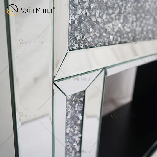 العائمة Sparkle Crystal Mirrore Fireplace WXWF-1106 مع إدراجات في البيع الساخن