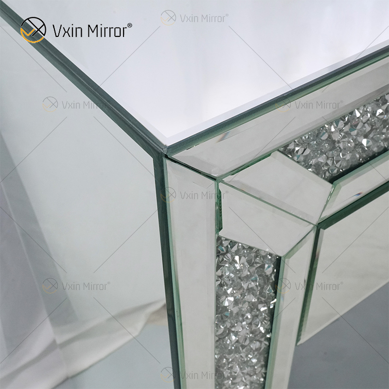 ديكور المنزل WXF-720 خزانة ركنية مرصعة بالماس مع درجين