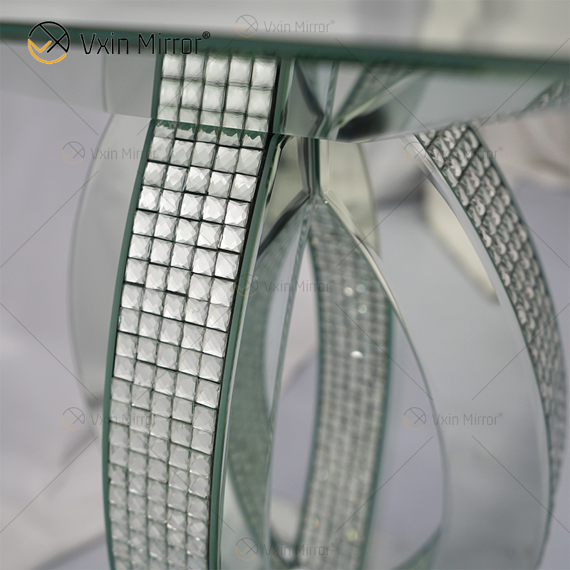 Avonlea مربع الجرف السفلي واضح مرآة نهاية الجدول مرآة السرير الجدول الحديثة غرفة المعيشة الأرائك الأثاث WXWF-293