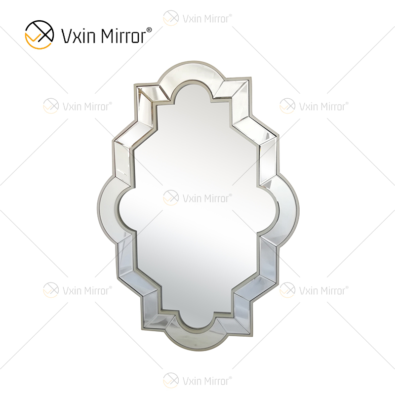 رائجة البيع WXM-2072 الحديثة تصميم خاص ديكور جدار معكوسة الفضة الفاخرة مرآة الحائط المعلقة