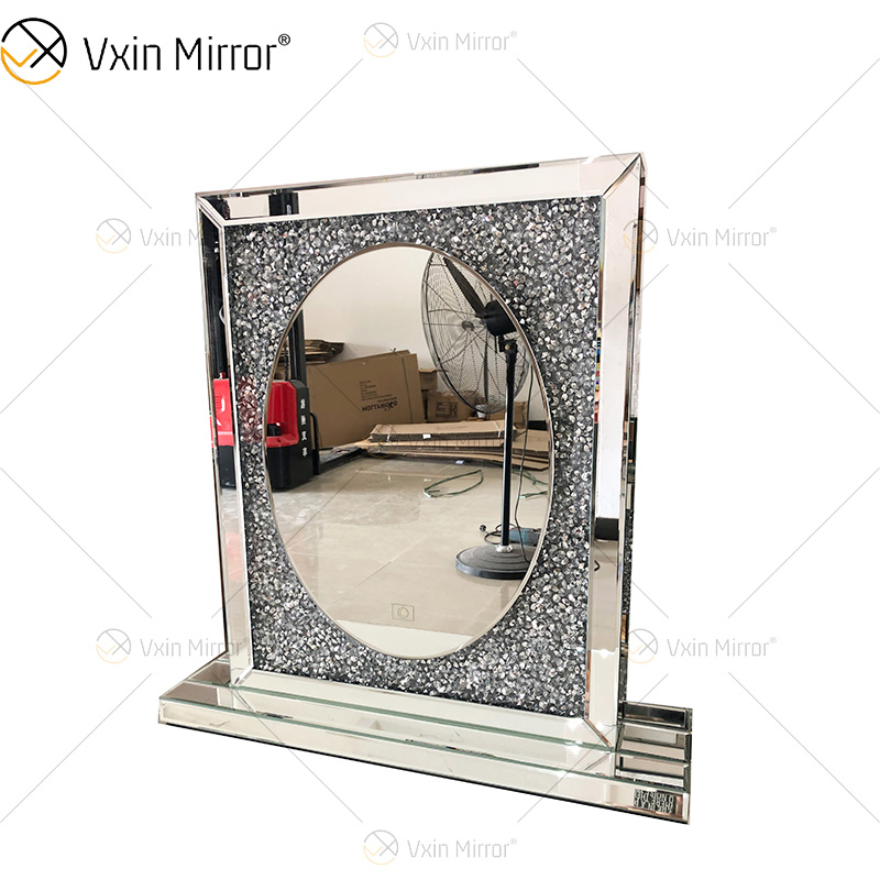 إنتاج محترف عالي الجودة مرآة Vxin WXM-2596 3 ألوان LED ضوء الماس بسيط أنيق مرآة ماكياج شاشة تعمل باللمس