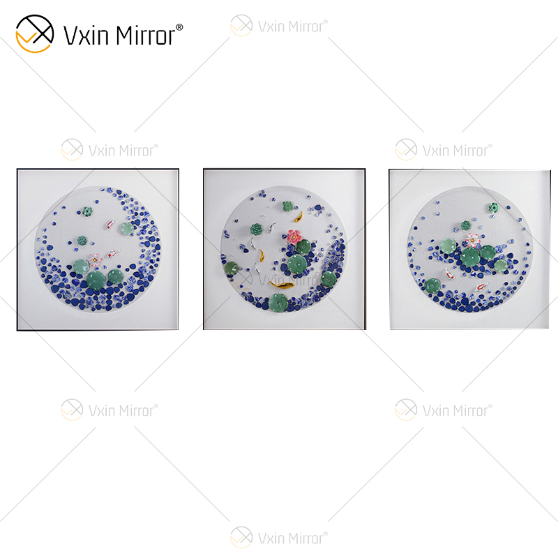 Vxin WXPA-050 الإبداعية الخرز زر الطلاء للديكور المنزل جدار الفن المعادن صورة معلقة لغرفة المعيشة مجموعة للبيع