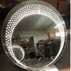 توريد مصنع عالي الجودة WXM-2595 3 ألوان LED ضوء مرآة مثمنة ماكياج مرآة مجموعة مرآة مخصصة المكونات الغرور مجموعة