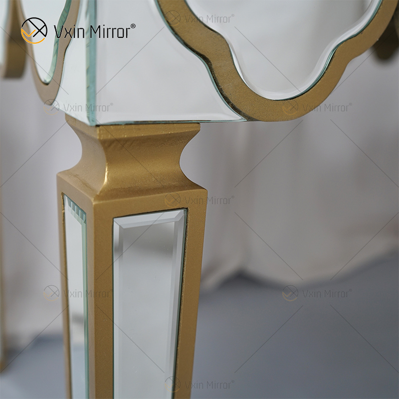 Facoty Supply End Table Luxury WXF-668 طاولة قهوة عاكسة محلية الصنع من الذهب الخالص