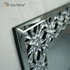 مصنع بالجملة أنيق WXM-1095 ديكور المنزل الحديث مرآة الحائط الزخرفية الكريستال الفضي