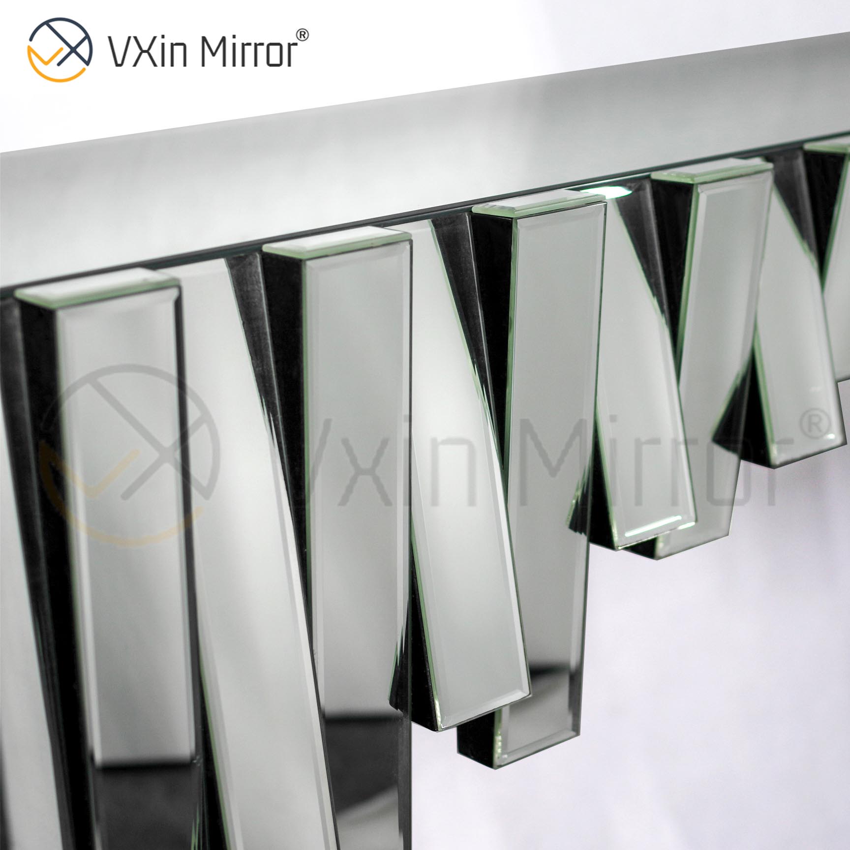 الصين مورد Vxin أثاث حديث فضي 3D أنيق قاعة طاولة وحدة التحكم أثاث مرآة فاخرة
