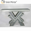 Vxin Miorror WXF-067 توريد المصنع طاولة وحدة التحكم الزجاجية العقلية الأنيقة للفنادق طاولة كولسول فضية رخيصة