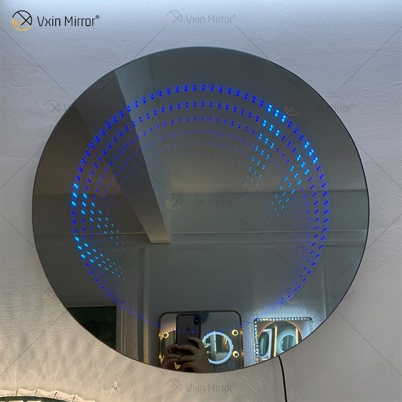 WXDL-114 LED جهاز تحكم عن بعد 6 ألوان مقاوم للماء مزود طاقة RGB مثبت على الحائط مرآة نفق خفيف بدون إطار