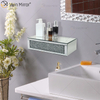 Vxin Factory Supply WXF-153 الفضة جدار ديكور الفضة المكسر الماس مرآة رف جدار مستطيل