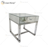 Vanity Modern WXF-139-2 منضدة أثاث من الزجاج الفضي الأكريليكي مع أدراج وطاولة بجانب السرير معكوسة لغرفة النوم