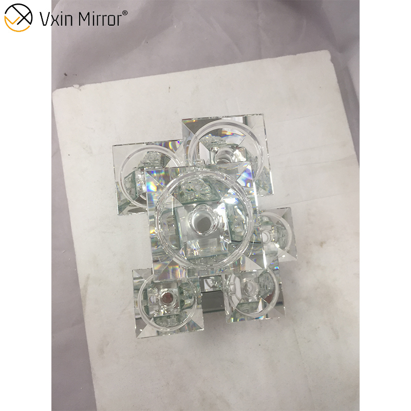 المهنية مصنع Vxin WXCH-22 الاكريليك الماس الزجاج شمعة حامل 6 كأس شمعة