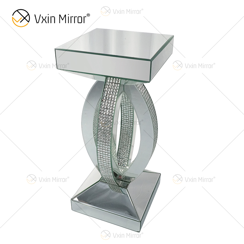 Avonlea مربع الجرف السفلي واضح مرآة نهاية الجدول مرآة السرير الجدول الحديثة غرفة المعيشة الأرائك الأثاث WXWF-293