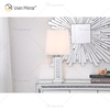 Vxin WXTL-142 مصباح مرآة طاولة LED كريستال فضي أنيق 3 ألوان ضوء LED لغرفة النوم