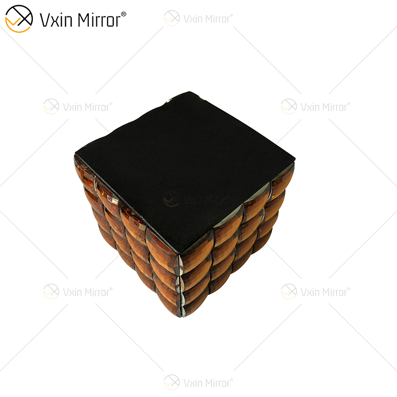 WXJB-31 VXin ديكور المنزل كريستال زجاج فضي صندوق مجوهرات معكوسة حديثة